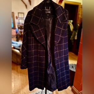 Express Blue and Brown Pea Coat